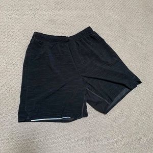 Lululemon Men's Heathered Black Surge Short 5''